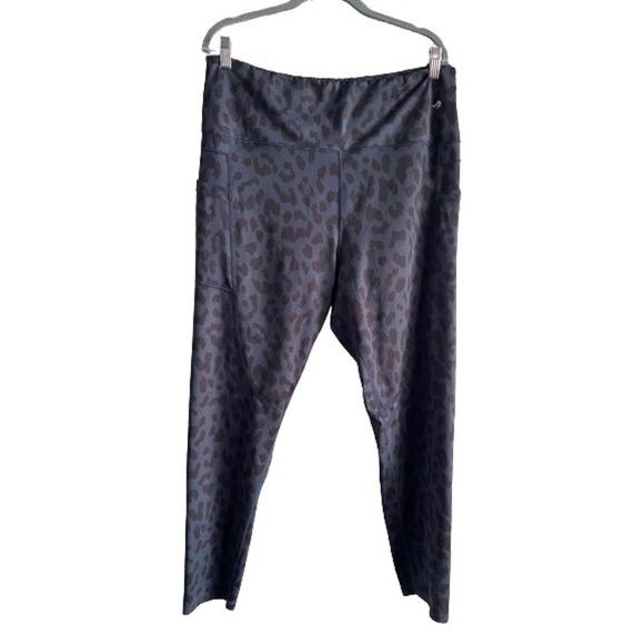 CompressionZ Women's 5XL‎ High Waist Leopard Print Leggings Side Pockets - Picture 1 of 7